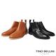 Tino Bellini 巴西進口皮紋拼接切爾西短靴FWMV016-9(焦糖) product thumbnail 5