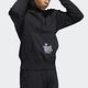 adidas 帽T Originals Logo Hoodie 男款 愛迪達 刷毛 寬鬆  可調式帽緣 黑 白 H32327 product thumbnail 8