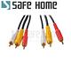 SAFEHOME AV端子影音線公對公RCA延長線(紅、黃、白) 蓮花鍍金接頭 3M CA0806 product thumbnail 2