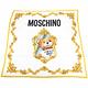 MOSCHINO 鏡框泰迪熊印花白底真絲方巾 圍巾(88x88) product thumbnail 2