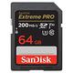 【SanDisk 晟碟】[全新版 再升級] 64GB Extreme PRO SDXC 4K V30 記憶卡 200MB/s (原廠有限永久保固) product thumbnail 3