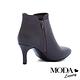 短靴 MODA Luxury 自信態度異材質拼接設計尖頭短靴－灰 product thumbnail 4