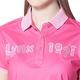 【Lynx Golf】女款吸溼排汗羅紋配布簡約Lynx字樣印花設計短袖POLO衫/高爾夫球衫-桃紅色 product thumbnail 5