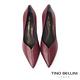 Tino Bellini 巴西進口牛皮優雅V弧線尖頭跟鞋-酒紅 product thumbnail 4