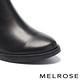 短靴 MELROSE 別致時尚燙鑽鍊條異材質楔型高跟短靴－黑 product thumbnail 6