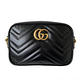 GUCCI GG Marmont Mini 迷你 皮革 山形紋 肩背包 斜背包 相機包 黑色 18公分 448065 product thumbnail 2