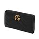 GUCCI 古馳 GG Marmont 山形線 雙G 復古金扣 皮革 拉鍊 皮夾 長夾 卡夾 黑色 443123 product thumbnail 5