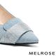 高跟鞋 MELROSE 美樂斯 華麗水鑽造型牛仔布尖頭高跟鞋－藍 product thumbnail 6