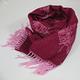 COACH 大馬車LOGO紫紅色羊毛義大利製雙面圍巾(195cm x 53cm) product thumbnail 4