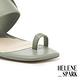 拖鞋 HELENE SPARK 柔軟寬版一字帶皺折全羊皮方頭高跟拖鞋－綠 product thumbnail 6