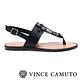 VINCE CAMUTO 個性金屬扣平底夾腳涼鞋-黑色 product thumbnail 2