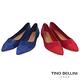 Tino Bellini 巴西進口沖孔拼接尖頭平底鞋_ 藍 product thumbnail 3