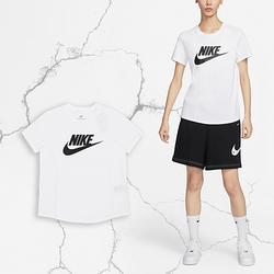 Nike 短袖 NSW Essential 女款 白 黑 大LOGO 寬鬆 純棉 短T 經典款 DX7907-100
