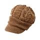 Sunlead 保暖防寒護耳。小顏效果護髮美型針織貝蕾帽 (暖駝色) product thumbnail 2