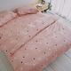 絲薇諾 MIT精梳純棉 法式甜派-粉色 雙人5尺-薄床包薄被套組 product thumbnail 2