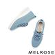 休閒鞋 MELROSE 美樂斯 清新純色流線造型全真皮厚底休閒鞋－藍 product thumbnail 5
