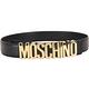 MOSCHINO 拋光金字母光滑小牛皮腰帶(黑色) product thumbnail 2