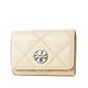 TORY BURCH Willa 菱格紋皮革翻蓋卡包-奶油黃 product thumbnail 2