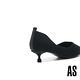 低跟鞋 AS 極簡品味純色飛織布尖頭高跟鞋－黑 product thumbnail 4