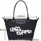 LONGCHAMP LGP Stamp 小型 浮雕字母厚磅帆布摺疊肩背托特包(黑色) product thumbnail 6