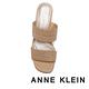 ANNE KLEIN-BUNNY 編織帶涼感粗跟涼拖鞋-米杏 product thumbnail 6