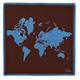 Alviero Martini 義大利地圖 經典地圖撞色絲巾(70X70) 咖啡/天藍 product thumbnail 2