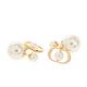 DIOR 新款Dior Tribales金色飾面金屬白色樹脂珍珠穿式耳環 product thumbnail 7