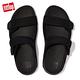 【FitFlop】GOGH MOC MENS WATER-RESISTANT PERF NEOPRENE SLIDES透氣潛水布雙帶涼鞋-男(黑色/霓虹橙) product thumbnail 4