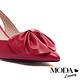 高跟鞋 MODA Luxury 浪漫巴黎簡約大蝴蝶結羊皮繫帶尖頭高跟鞋－紅 product thumbnail 6