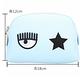 Chiara Ferragni Eye Star 眨眼星星刺繡荔紋皮手拿包(水藍色) product thumbnail 6