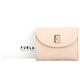 FURLA Sleek 金屬標誌荔紋牛皮三折釦式短夾(裸膚色) product thumbnail 5