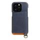 【n max n 台灣設計品牌】iPhone15 Pro 經典系列 - 磁吸站立卡袋手機皮革套 - 海軍藍 product thumbnail 3