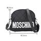 MOSCHINO 銀字菱格絎縫尼龍手拿/斜背貝殼包(黑色) product thumbnail 6