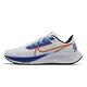 Nike 慢跑鞋 Zoom Pegasus 38 運動 男鞋 氣墊 避震 路跑 健身 透氣 包覆 白 藍 DQ8575100 product thumbnail 2