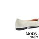 平底鞋  MODA MODAY 經典日常M字羊皮方頭娃娃平底鞋－白 product thumbnail 4