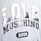 LOVE MOSCHINO 立體字燙銀字母白色棉質短袖長版T恤(白色/44號) product thumbnail 4