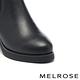 短靴 MELROSE 美樂斯 率性時髦飛織拼接牛皮高跟短靴－黑 product thumbnail 6