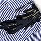 OUWEY歐薇 時尚貼布刺繡剪接腰封條紋洋裝(藍) product thumbnail 4