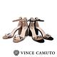 VINCE CAMUTO-WINDERLY真皮動物紋一字繫踝帶粗高跟涼鞋-絨灰色 product thumbnail 8