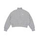 Nike 長袖 NSW Phoenix Fleece 女款 灰 半開襟 短版 落肩 寬鬆 保暖 刷毛 DQ5768-063 product thumbnail 2