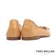 Tino Bellini 義大利進口法式優雅芭蕾小方頭牛皮平底鞋-米 product thumbnail 5