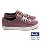 Keds KICKSTART 復古風素面綁帶休閒鞋-紫紅 product thumbnail 3