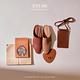 Grace gift-ETUDE leather shop-質感圓低跟穆勒鞋 紅咖 product thumbnail 6