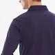 【Lynx Golf】男款吸濕排汗抗UV剪接配色千鳥紋長袖POLO衫-深藍色 product thumbnail 5