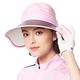 【Lynx Golf】女款抗UV功能可拆式變換中空帽造型Lynx字樣繡花可調式大盤帽-粉色 product thumbnail 3
