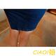 不規則斜邊包臀牛仔裙 (藍色)-CiAO妞 product thumbnail 6