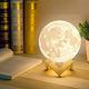 (送木質支架) 3D打印觸控月球小夜燈15CM product thumbnail 4