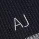 ARMANI JEANS 義大利製AJ字母品牌LOGO喀什米爾混羊毛造型毛帽圍巾組(深藍) product thumbnail 5
