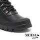 短靴 MODA Luxury 極簡個性登山風綁帶厚底短靴－黑 product thumbnail 6