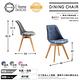 E-home EMSBF北歐布面拉扣軟墊櫸木腳餐椅 三色可選 product thumbnail 8